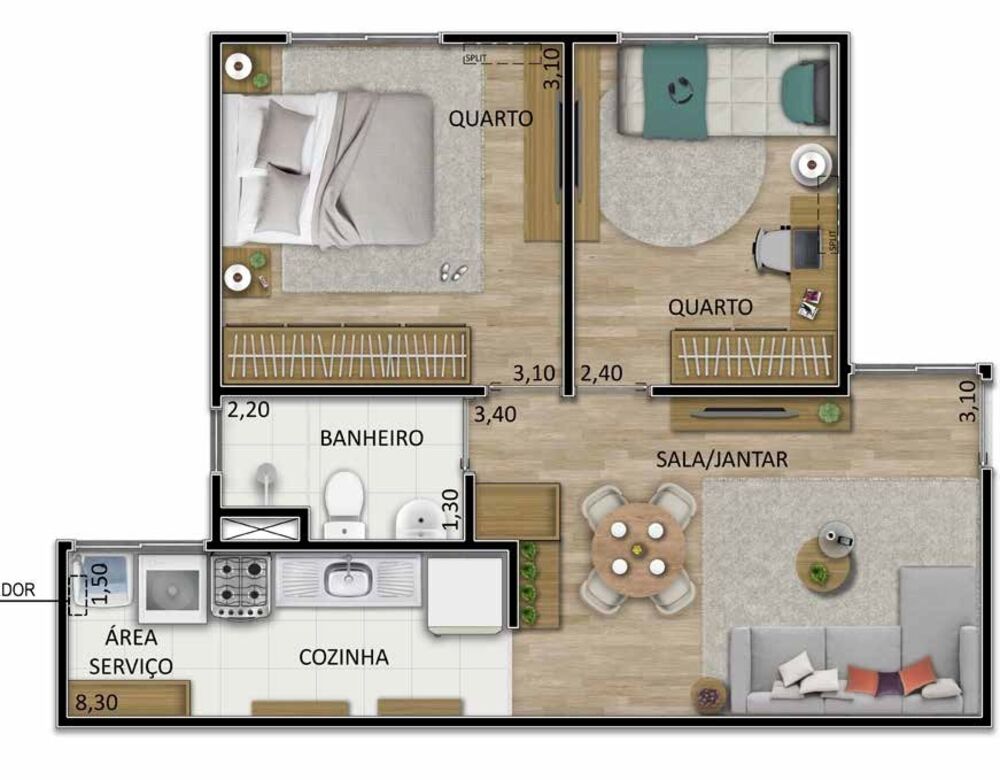 Apartamento à venda com 2 quartos, 74m² - Foto 4