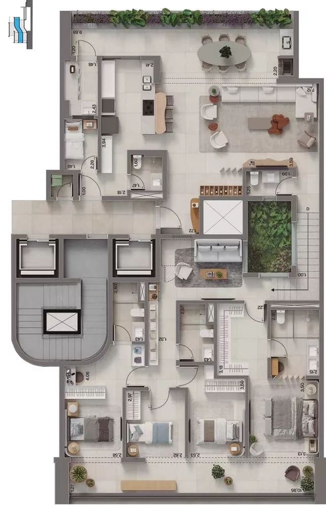Cobertura, 4 quartos, 323 m² - Foto 16