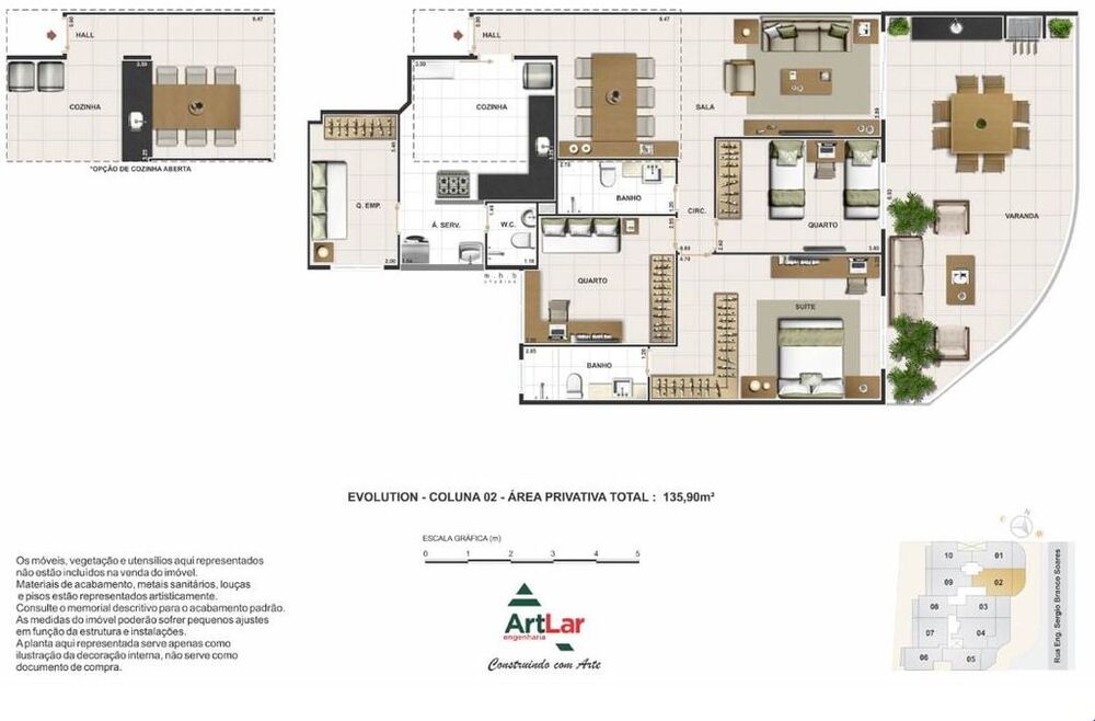 Apartamento à venda com 3 quartos, 119m² - Foto 6