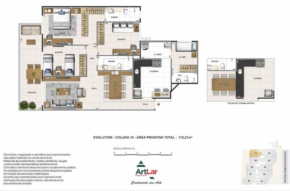 Apartamento à venda com 3 quartos, 119m² - Foto 9