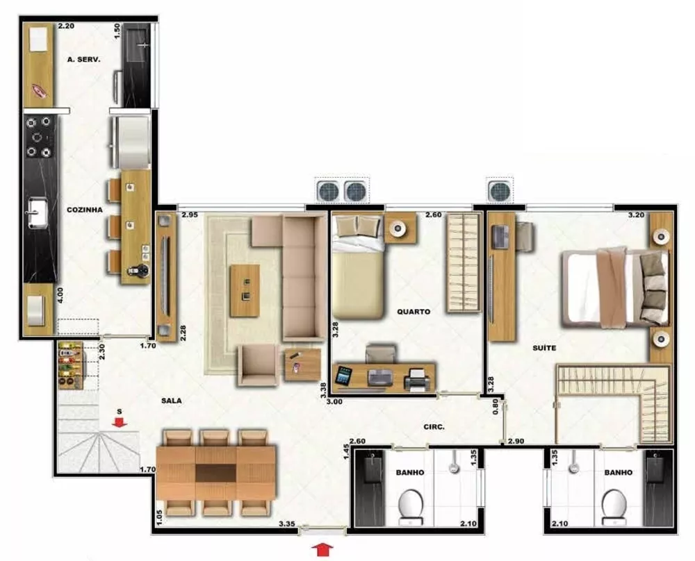 Cobertura, 2 quartos, 148 m² - Foto 24