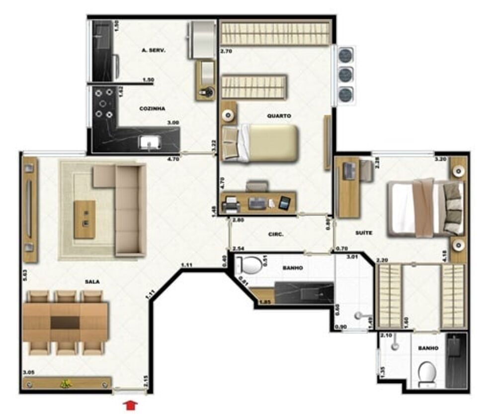 Cobertura, 2 quartos, 148 m² - Foto 19