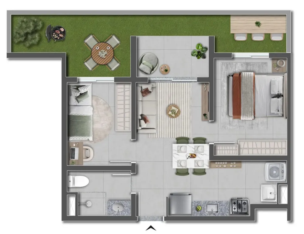 Apartamento, 2 quartos, 53 m² - Foto 2