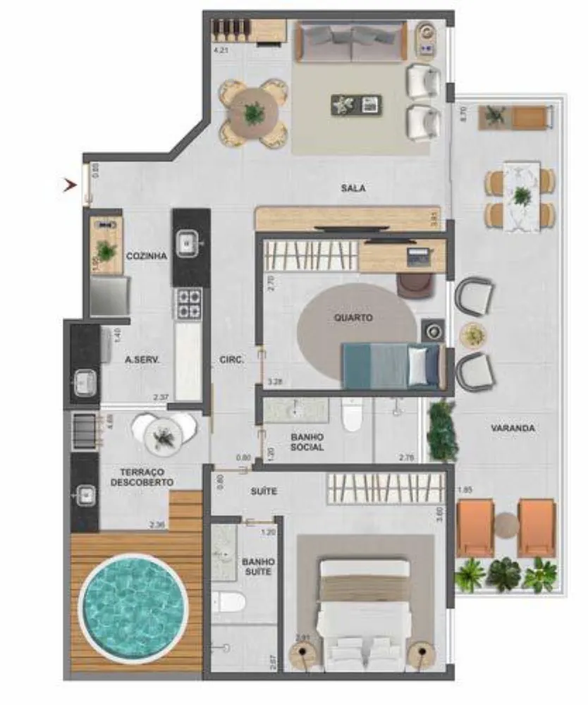 Apartamento, 2 quartos, 94 m² - Foto 19