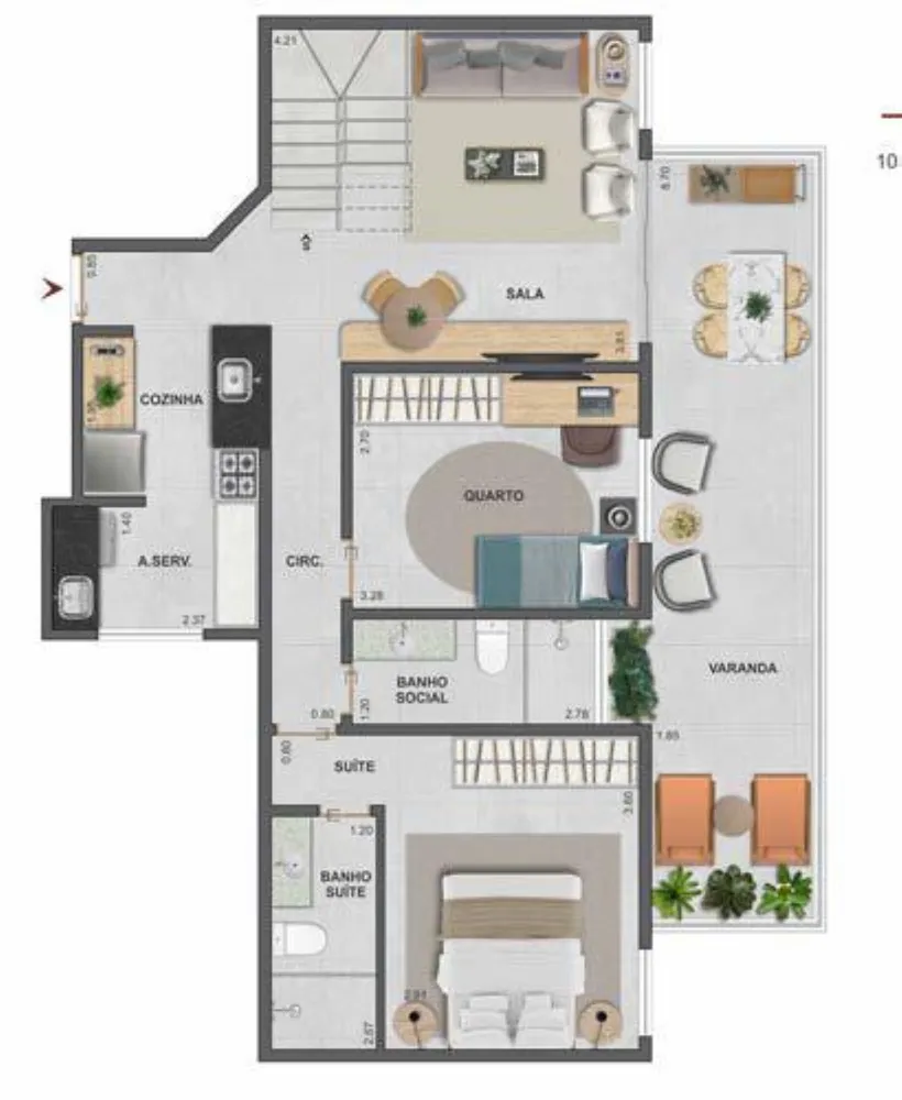 Apartamento, 2 quartos, 94 m² - Foto 10