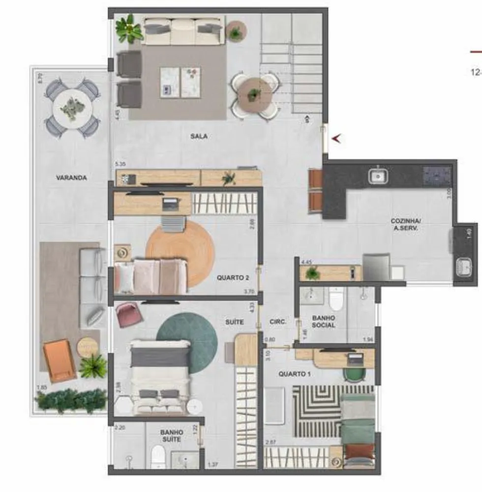 Apartamento, 2 quartos, 94 m² - Foto 7