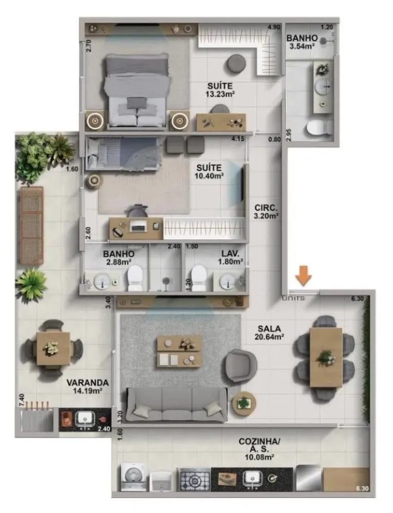 Apartamento, 2 quartos, 89 m² - Foto 5