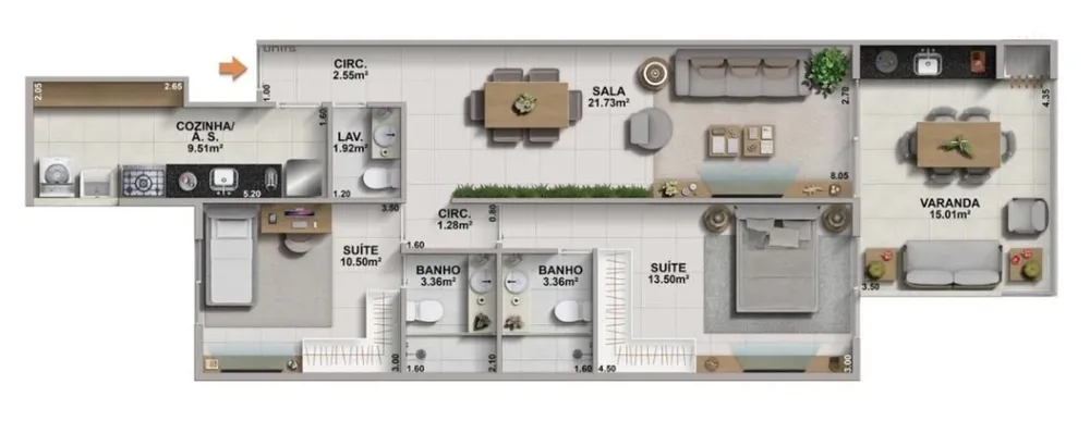 Apartamento, 2 quartos, 89 m² - Foto 7