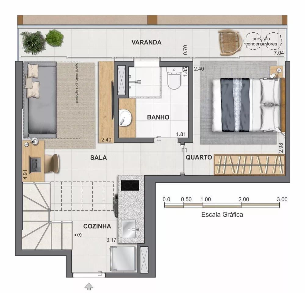 Cobertura, 1 quarto, 77 m² - Foto 75