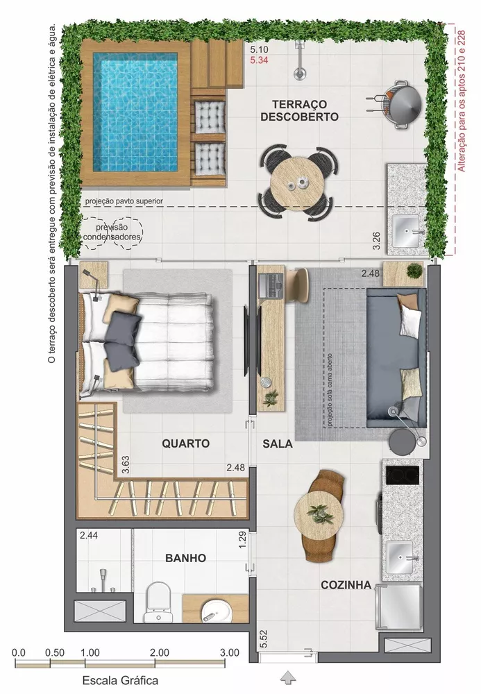 Cobertura, 1 quarto, 77 m² - Foto 60