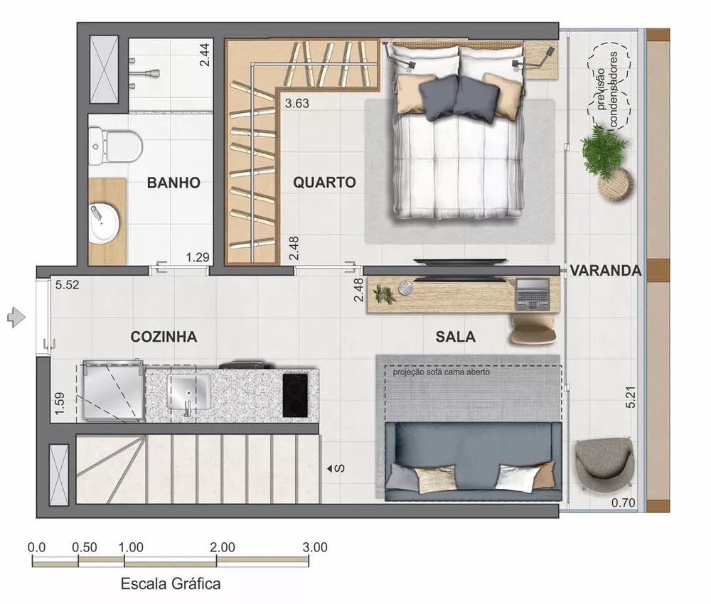 Cobertura, 1 quarto, 77 m² - Foto 72