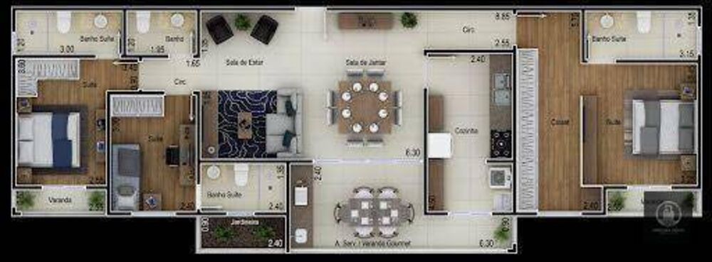 Apartamento, 2 quartos, 55 m² - Foto 2