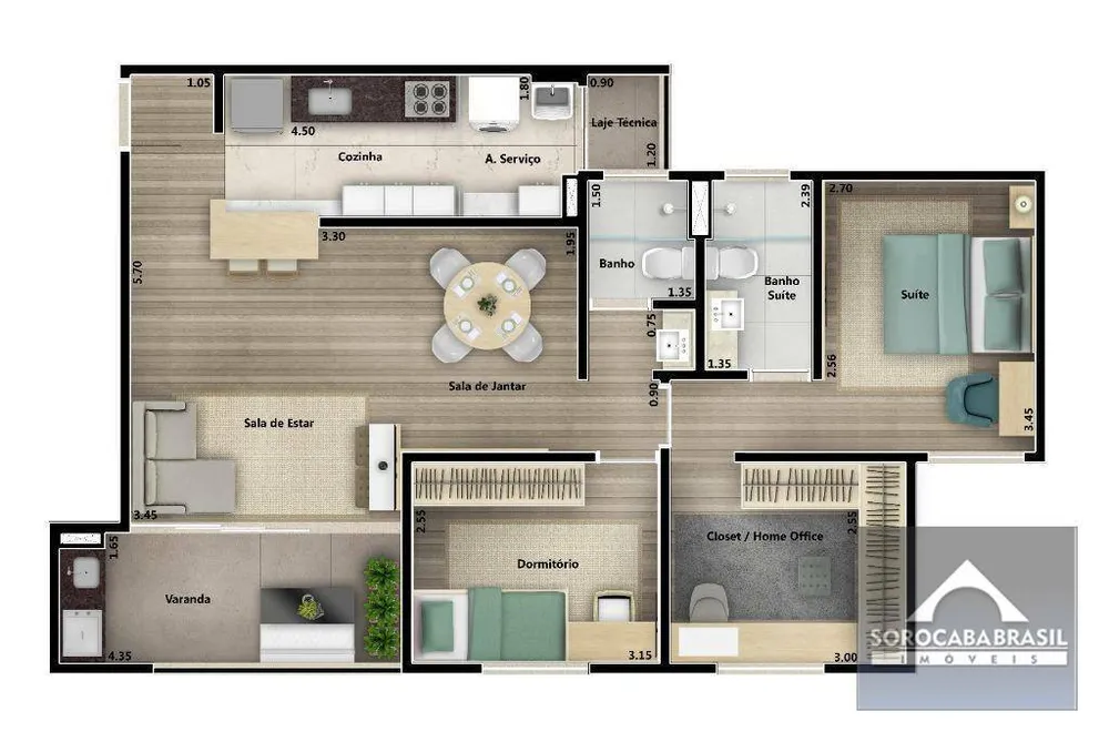Apartamento, 3 quartos, 88 m² - Foto 2