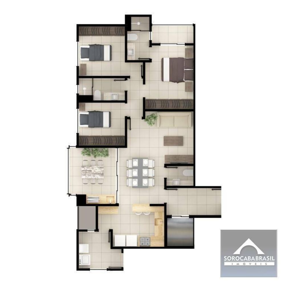Apartamento, 3 quartos, 105 m² - Foto 1