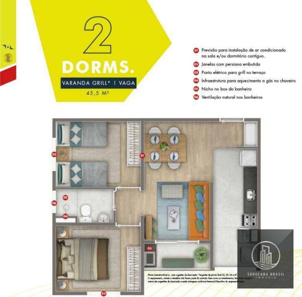 Apartamento, 2 quartos, 47 m² - Foto 1