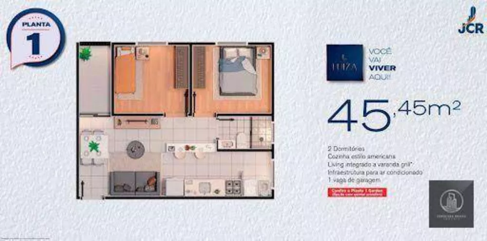 Apartamento, 2 quartos, 50 m² - Foto 2