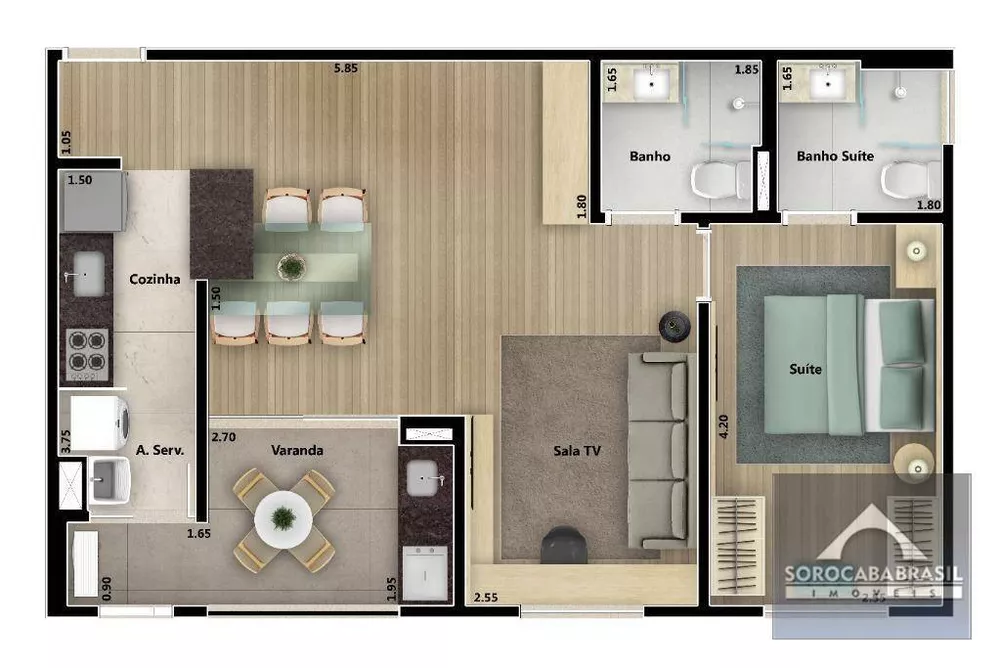 Apartamento, 2 quartos, 62 m² - Foto 5