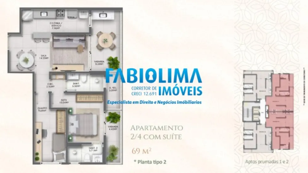 Apartamento, 2 quartos, 69 m² - Foto 6