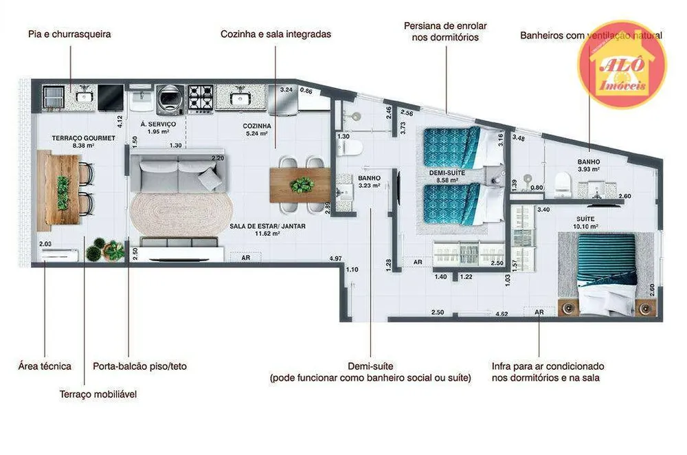 Apartamento, 2 quartos, 64 m² - Foto 5