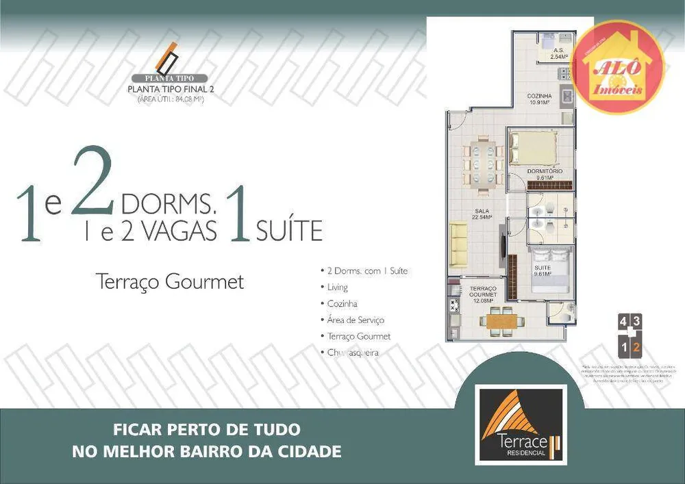 Apartamento, 2 quartos, 84 m² - Foto 2