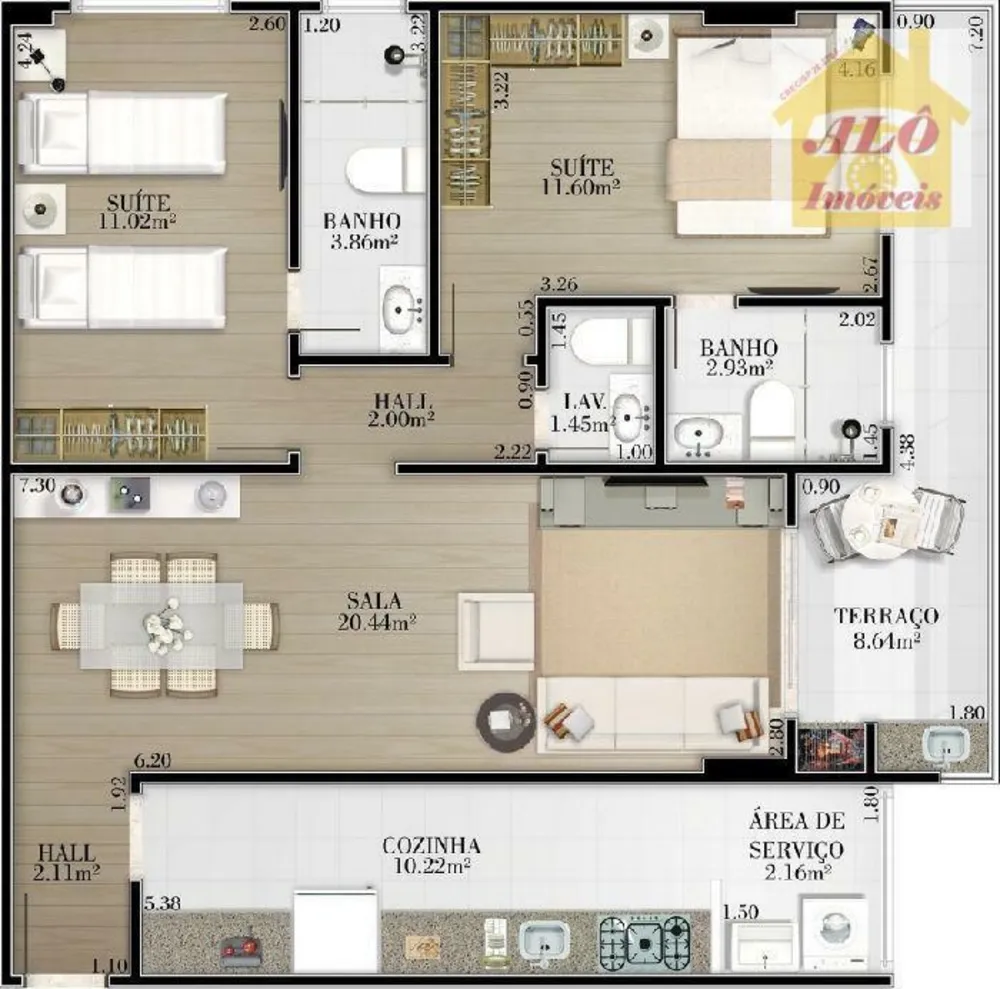 Apartamento, 2 quartos, 85 m² - Foto 9