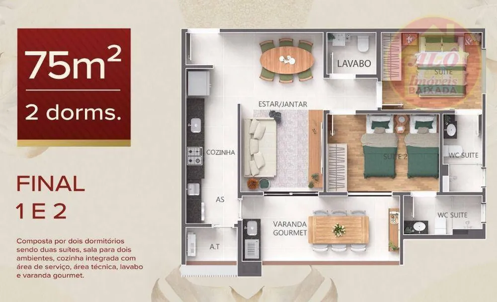 Apartamento, 2 quartos, 75 m² - Foto 4