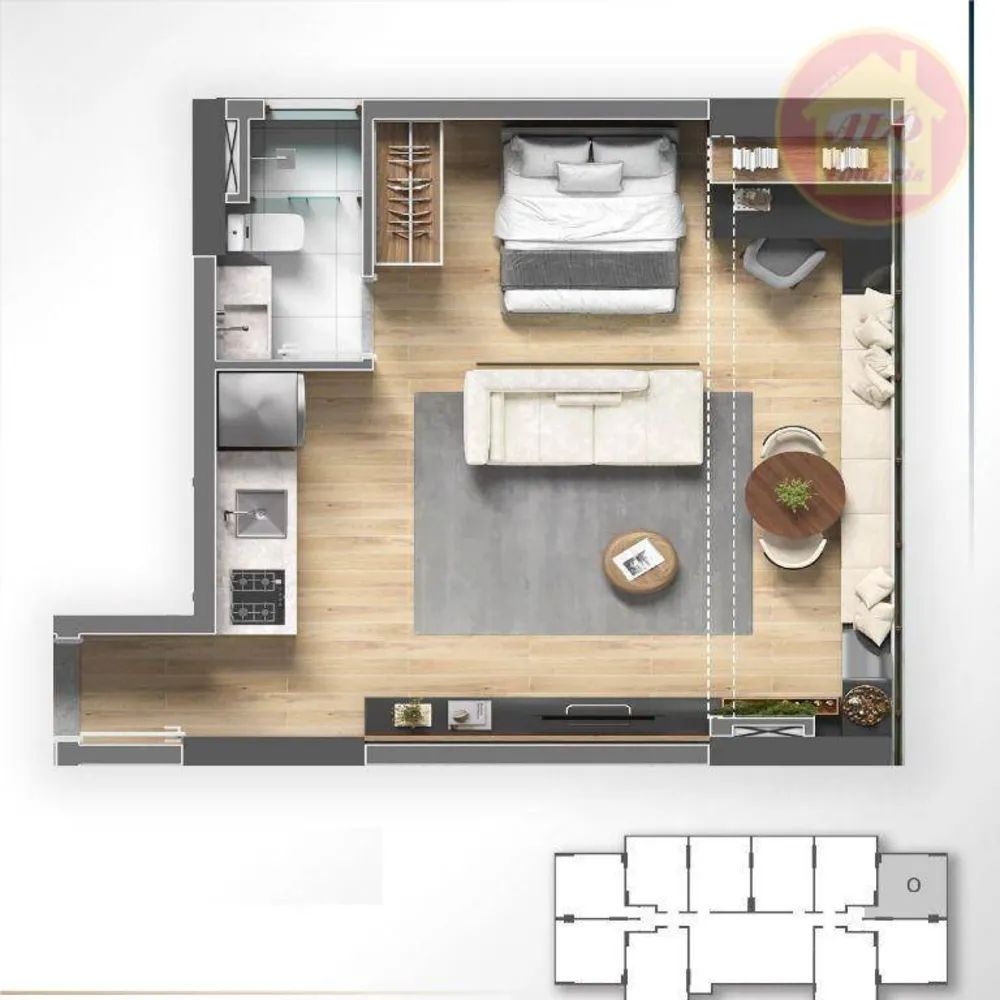 Kitnet-Studio, 56 m² - Foto 6