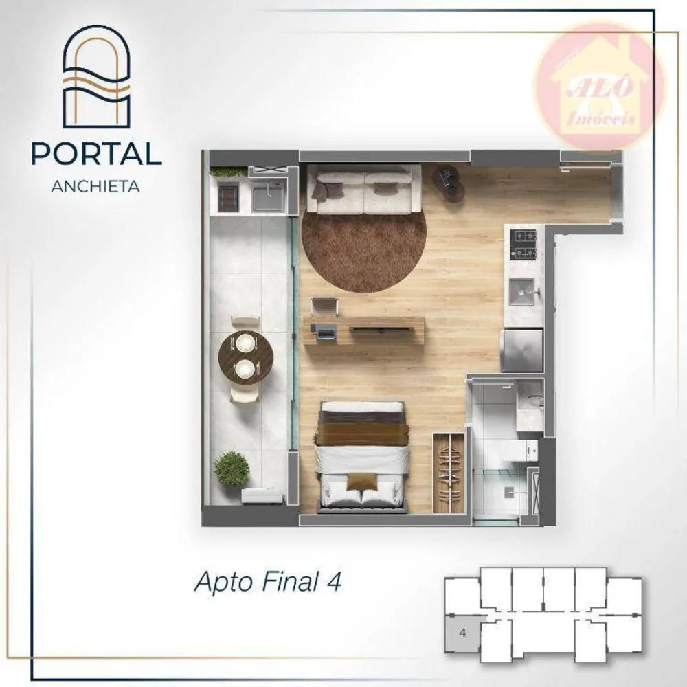 Kitnet-Studio, 38 m² - Foto 12