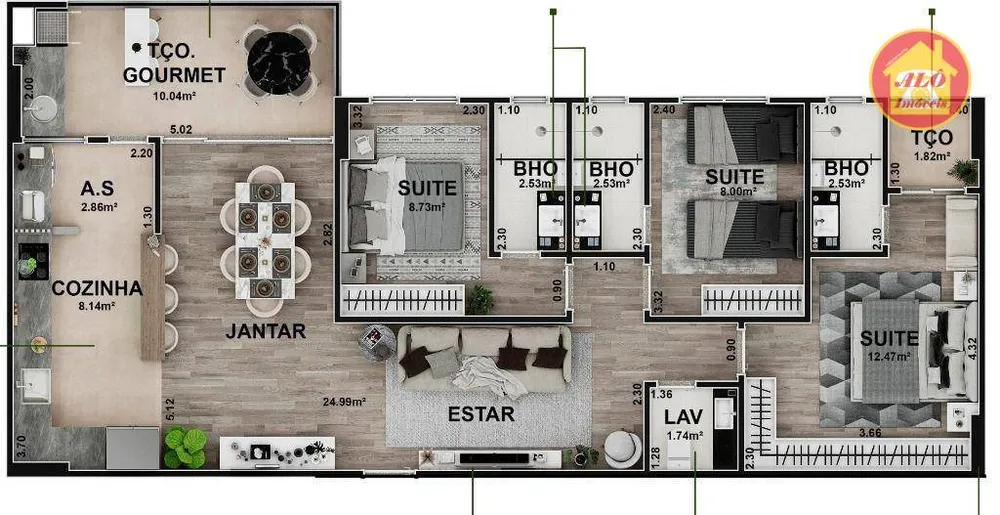 Apartamento, 2 quartos, 74 m² - Foto 9