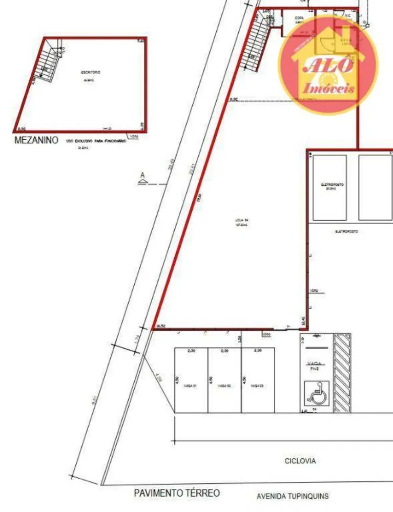Loja-Salão, 213 m² - Foto 1