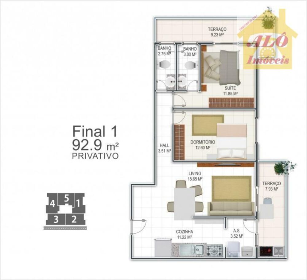 Apartamento, 2 quartos, 93 m² - Foto 4