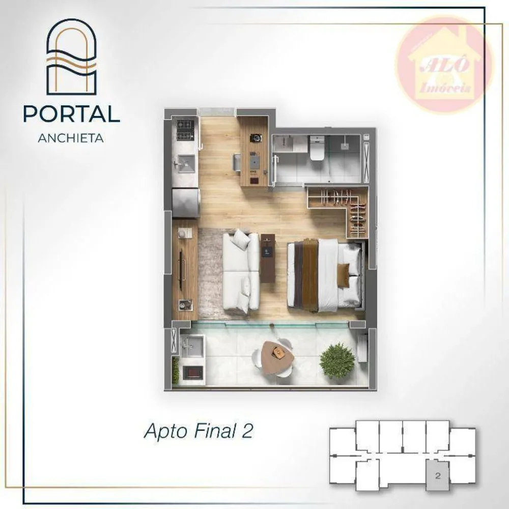 Kitnet-Studio, 36 m² - Foto 7