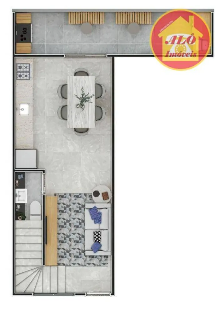 Sobrado, 2 quartos, 68 m² - Foto 3
