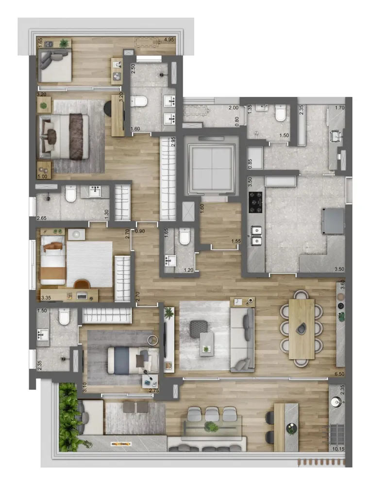 Apartamento, 3 quartos, 154 m² - Foto 4