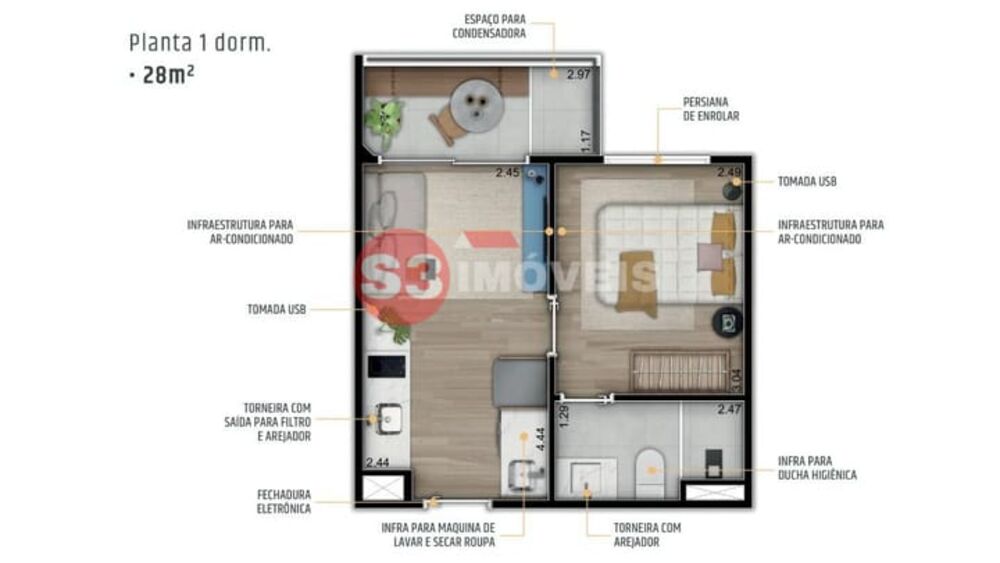 Apartamento, 1 quarto, 29 m² - Foto 17