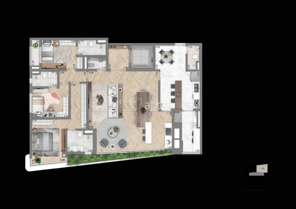 Apartamento, 3 quartos, 169 m² - Foto 4