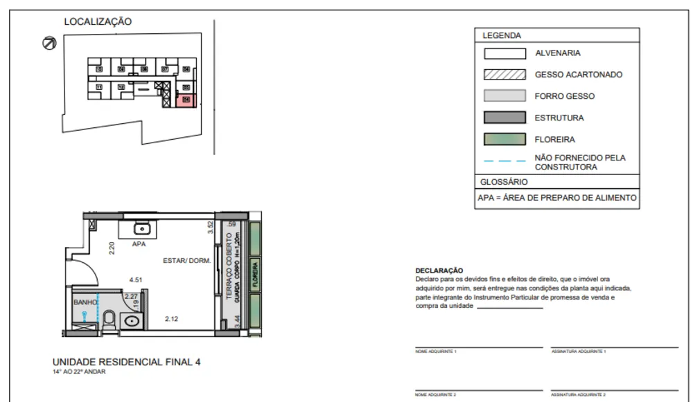 Apartamento, 1 quarto, 23 m² - Foto 3