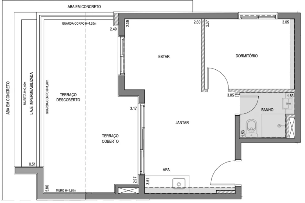 Apartamento, 1 quarto, 55 m² - Foto 3