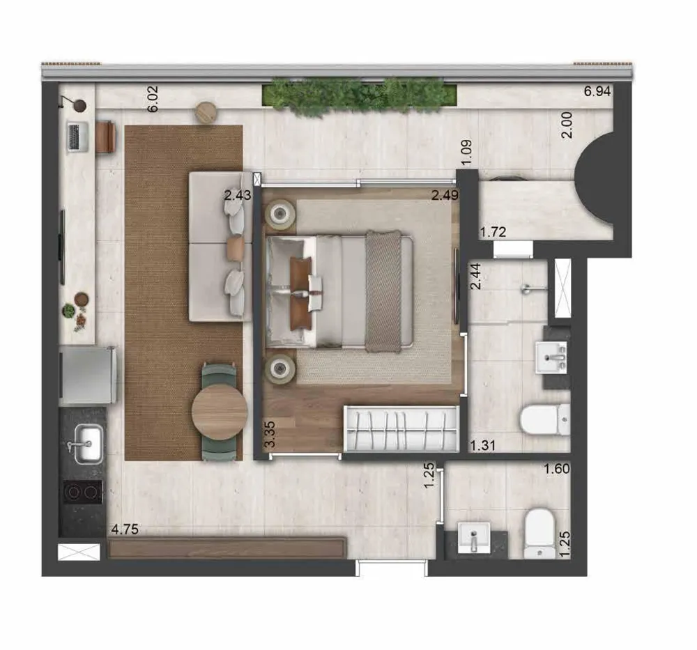 Apartamento, 1 quarto, 40 m² - Foto 4