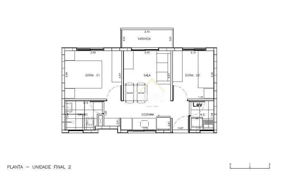 Apartamento, 2 quartos, 37 m² - Foto 3