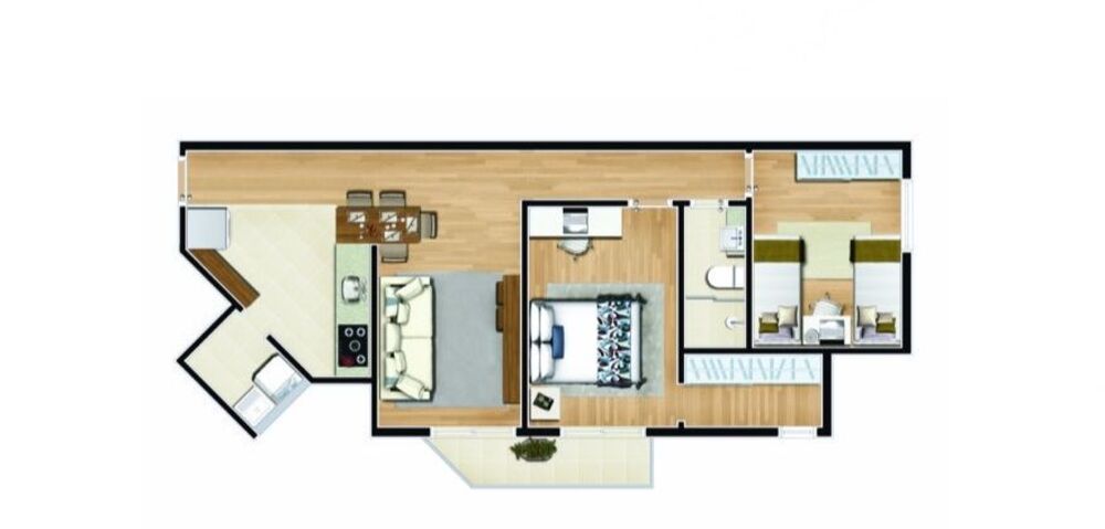 Apartamento, 2 quartos, 60 m² - Foto 2