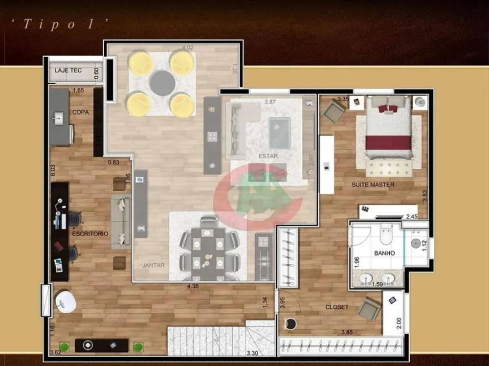 Apartamento, 3 quartos, 192 m² - Foto 1