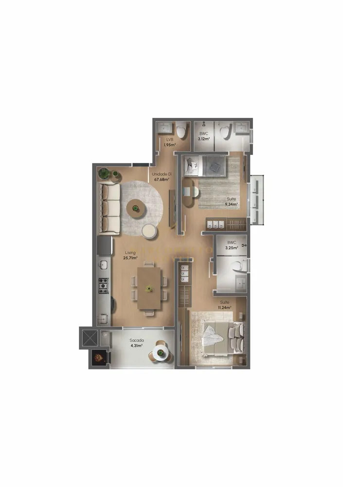 Apartamento, 2 quartos, 67 m² - Foto 13