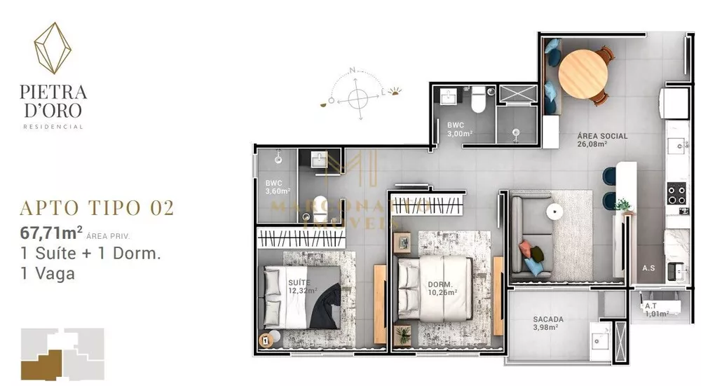 Apartamento, 2 quartos, 67 m² - Foto 6