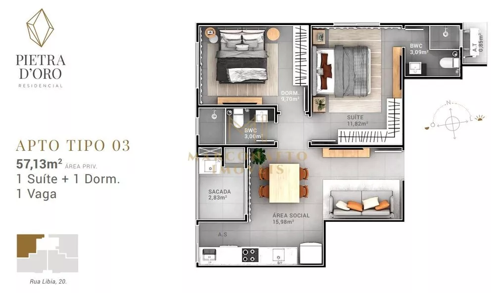 Apartamento, 2 quartos, 67 m² - Foto 7
