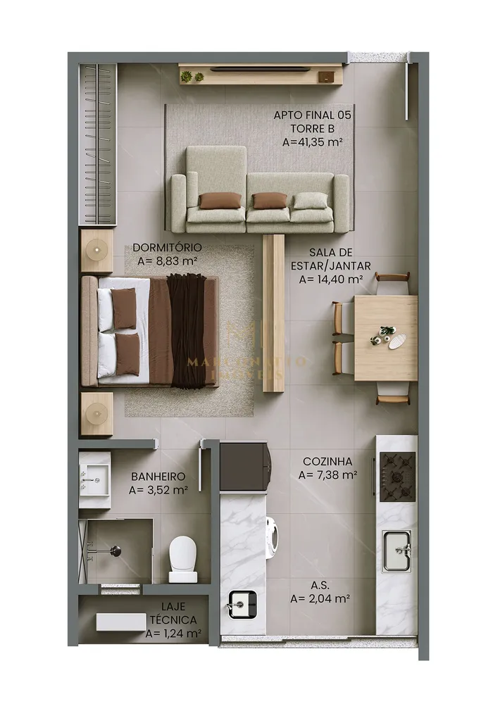 Apartamento, 2 quartos, 71 m² - Foto 13