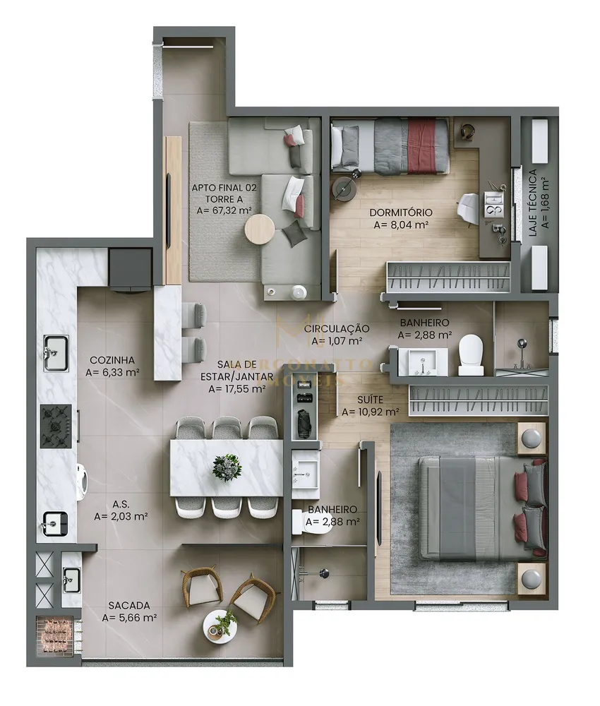 Apartamento, 2 quartos, 71 m² - Foto 7