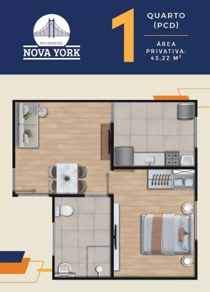 Apartamento, 2 quartos, 43 m² - Foto 10