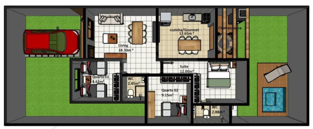 Casa, 3 quartos, 80 m² - Foto 3