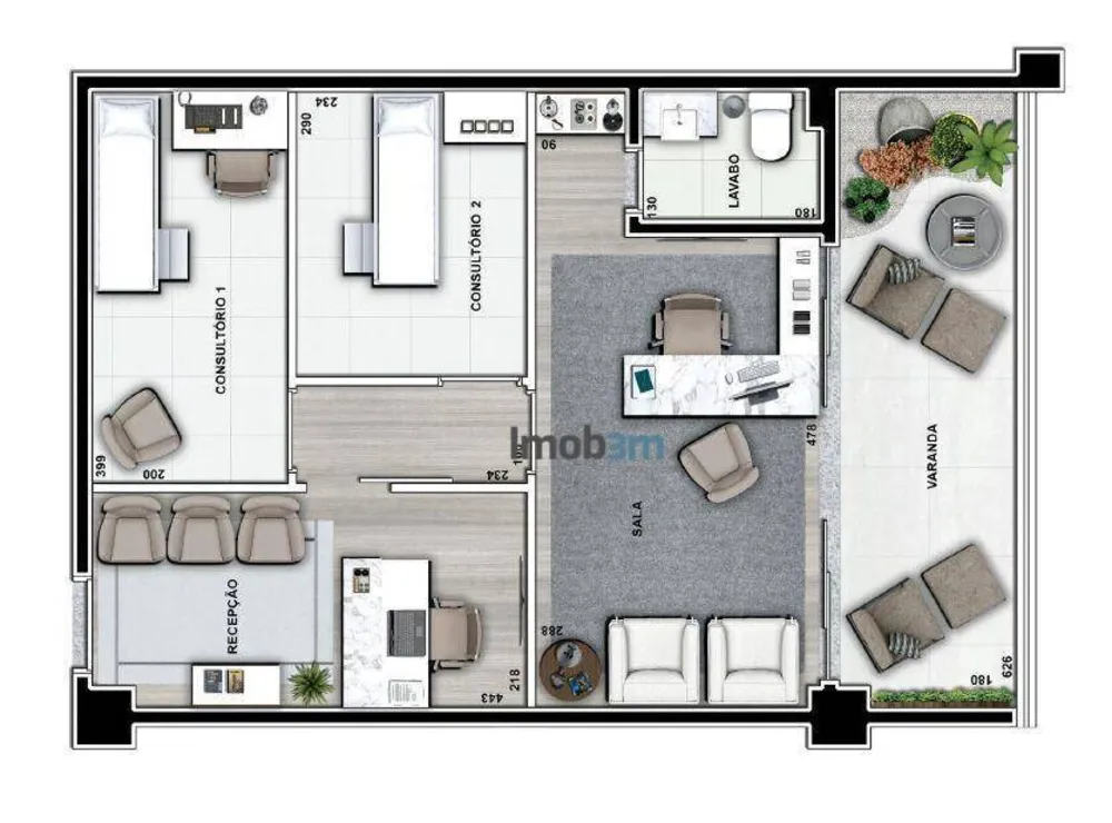 Sala-Conjunto, 63 m² - Foto 2